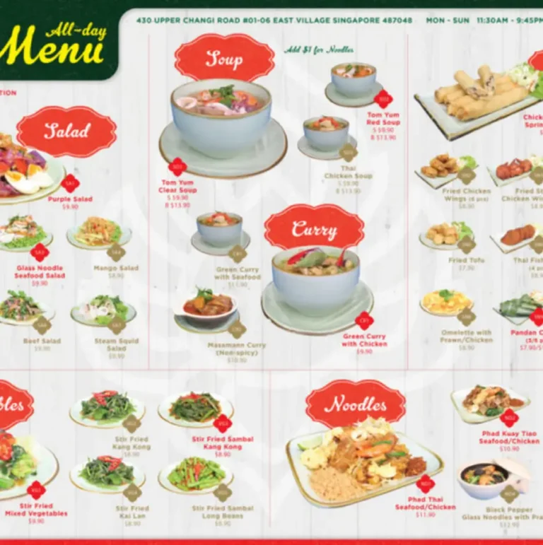 THAI THAI MENU